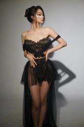 2025 New Arrived Sparkly Sequin Sexy Tops Skirt 2 PCS Set Women Celebrate Party Birthday NightClub Performance Stage Show Wear